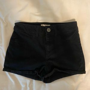 So Black Denim Shorts